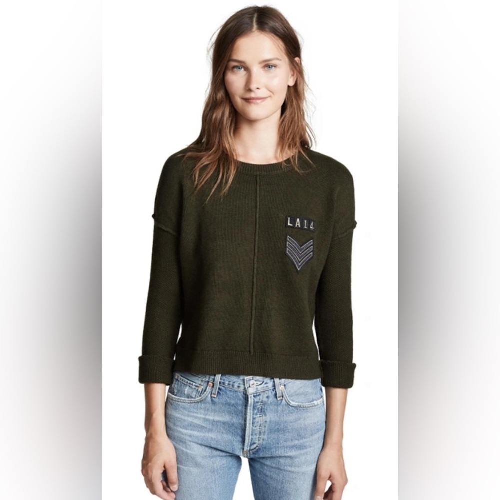 RAILS Stafford Sweater In Olive Green LA14
